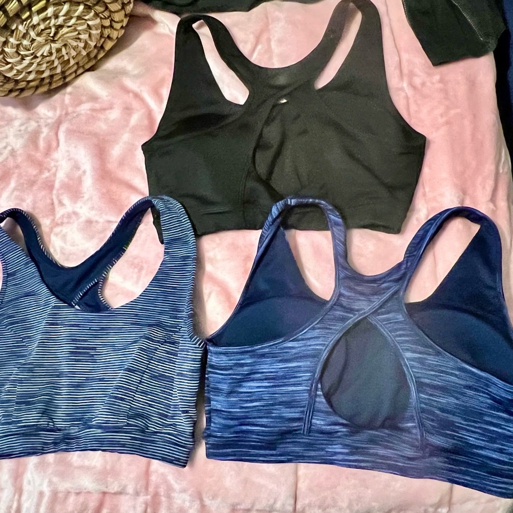 Tek Gear Black and Blue Sports Bras Trio - Picture 4 of 5